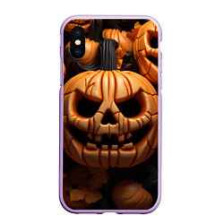 Чехол iPhone XS Max матовый Pumpkin Halloween