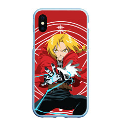 Чехол iPhone XS Max матовый Edward magic, цвет: 3D-голубой