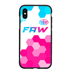 Чехол iPhone XS Max матовый FAW neon gradient style: символ сверху