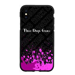 Чехол iPhone XS Max матовый Three Days Grace rock legends: символ сверху