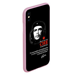 Чехол iPhone XS Max матовый Che Guevara автограф, цвет: 3D-розовый — фото 2