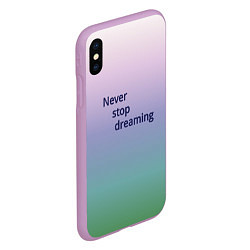 Чехол iPhone XS Max матовый Never stop, цвет: 3D-сиреневый — фото 2