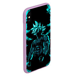 Чехол iPhone XS Max матовый Goku - Dragon ball, цвет: 3D-сиреневый — фото 2