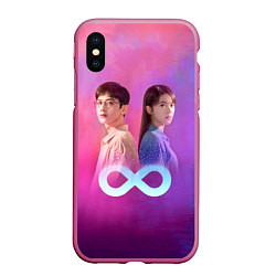 Чехол iPhone XS Max матовый Reset: Infinity, цвет: 3D-малиновый