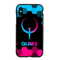 Чехол iPhone XS Max матовый Quake - neon gradient