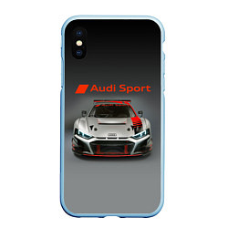 Чехол iPhone XS Max матовый Audi sport - racing car - extreme, цвет: 3D-голубой