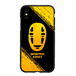 Чехол iPhone XS Max матовый Spirited Away - gold gradient, цвет: 3D-черный