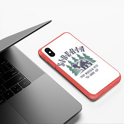 Чехол iPhone XS Max матовый Сибирь - из России с любовью, цвет: 3D-красный — фото 2
