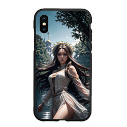 Чехол iPhone XS Max матовый Русская красивая девушка на природе