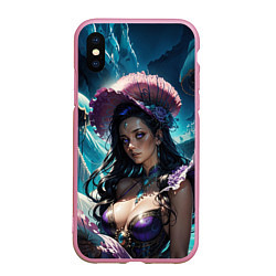 Чехол iPhone XS Max матовый Девушка фэнтази с фиолетовыми волосами