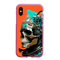 Чехол iPhone XS Max матовый Art skull - irezumi - Japan