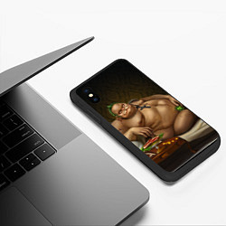 Чехол iPhone XS Max матовый Пудж - Дота 2, цвет: 3D-черный — фото 2
