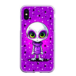 Чехол iPhone XS Max матовый Alien - purple color