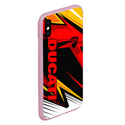 Чехол iPhone XS Max матовый Ducati - red uniform, цвет: 3D-розовый — фото 2