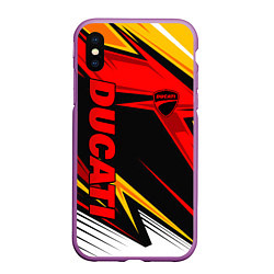 Чехол iPhone XS Max матовый Ducati - red uniform