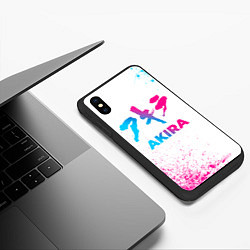 Чехол iPhone XS Max матовый Akira neon gradient style, цвет: 3D-черный — фото 2