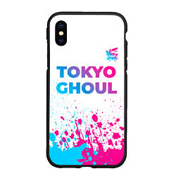 Чехол iPhone XS Max матовый Tokyo Ghoul neon gradient style: символ сверху