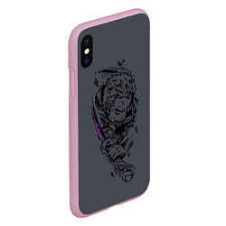 Чехол iPhone XS Max матовый One Piece - Roronoa Zoro, цвет: 3D-розовый — фото 2