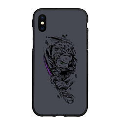 Чехол iPhone XS Max матовый One Piece - Roronoa Zoro, цвет: 3D-черный