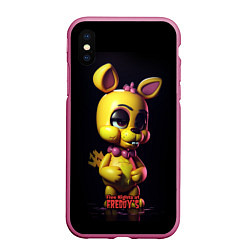 Чехол iPhone XS Max матовый Spring Bonnie, цвет: 3D-малиновый