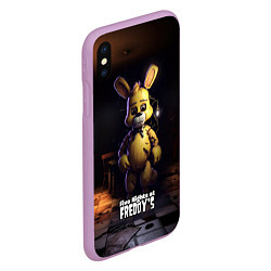 Чехол iPhone XS Max матовый Spring Bonnie Five Nights at Freddys, цвет: 3D-сиреневый — фото 2