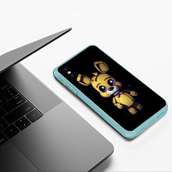 Чехол iPhone XS Max матовый Spring Bonnie Five Nights at Freddys, цвет: 3D-мятный — фото 2