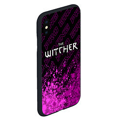 Чехол iPhone XS Max матовый The Witcher pro gaming: символ сверху, цвет: 3D-черный — фото 2