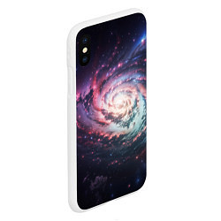 Чехол iPhone XS Max матовый Спиральная галактика в космосе, цвет: 3D-белый — фото 2