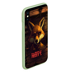 Чехол iPhone XS Max матовый Five Nights at Freddys Mangle, цвет: 3D-салатовый — фото 2