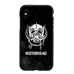 Чехол iPhone XS Max матовый Motorhead glitch на темном фоне