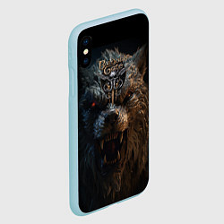 Чехол iPhone XS Max матовый Baldurs Gate 3 оборотень, цвет: 3D-голубой — фото 2