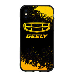 Чехол iPhone XS Max матовый Geely - gold gradient