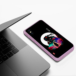 Чехол iPhone XS Max матовый Лунная честь, цвет: 3D-сиреневый — фото 2