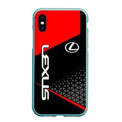 Чехол iPhone XS Max матовый Lexus - red sportwear, цвет: 3D-мятный