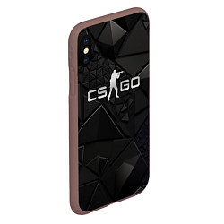 Чехол iPhone XS Max матовый CSGO silver black, цвет: 3D-коричневый — фото 2