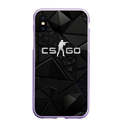 Чехол iPhone XS Max матовый CSGO silver black