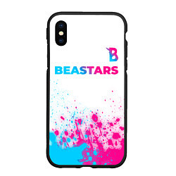 Чехол iPhone XS Max матовый Beastars neon gradient style: символ сверху