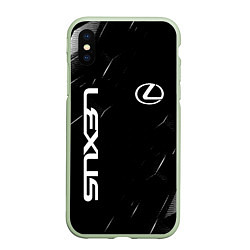 Чехол iPhone XS Max матовый Lexus - minimalism, цвет: 3D-салатовый