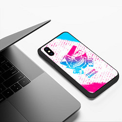 Чехол iPhone XS Max матовый Tokyo Ghoul neon gradient style, цвет: 3D-черный — фото 2