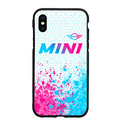 Чехол iPhone XS Max матовый Mini neon gradient style: символ сверху