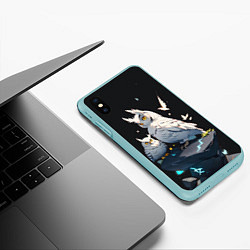 Чехол iPhone XS Max матовый Филины и магия, цвет: 3D-мятный — фото 2