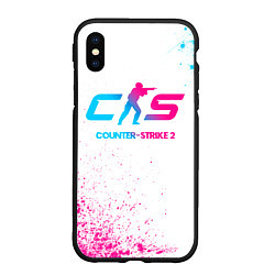 Чехол iPhone XS Max матовый Counter-Strike 2 neon gradient style