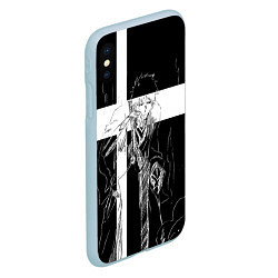 Чехол iPhone XS Max матовый Ичиго и занпакто - Блич, цвет: 3D-голубой — фото 2