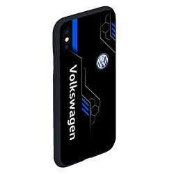 Чехол iPhone XS Max матовый Volkswagen - blue technology, цвет: 3D-черный — фото 2