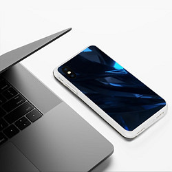 Чехол iPhone XS Max матовый Синяя безгранность, цвет: 3D-белый — фото 2