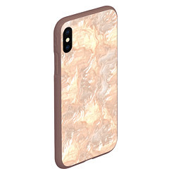 Чехол iPhone XS Max матовый Бежевый вихрь, цвет: 3D-коричневый — фото 2