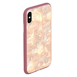 Чехол iPhone XS Max матовый Бежевый вихрь, цвет: 3D-малиновый — фото 2