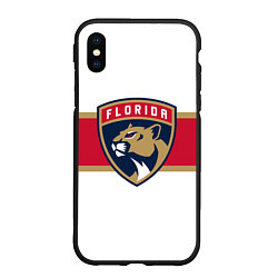 Чехол iPhone XS Max матовый Florida panthers - uniform - hockey