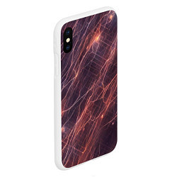 Чехол iPhone XS Max матовый Молнии киберпанк, цвет: 3D-белый — фото 2