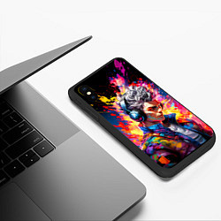 Чехол iPhone XS Max матовый Персонаж музыка парень, цвет: 3D-черный — фото 2